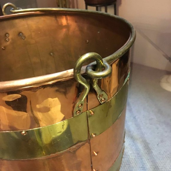 MCM Copper and Brass Coal Bucket - Picture 2 of 6
